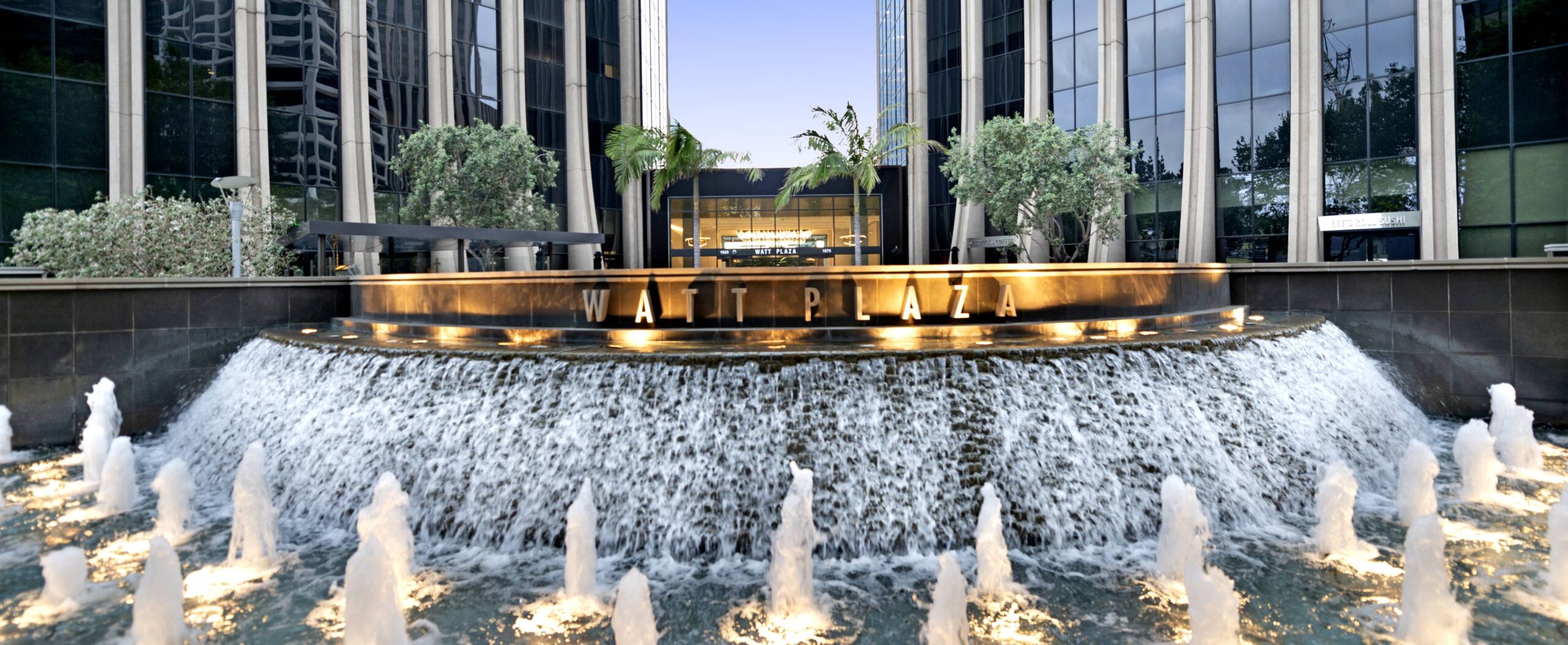 Watt Capital Plaza fountain and buildings photo